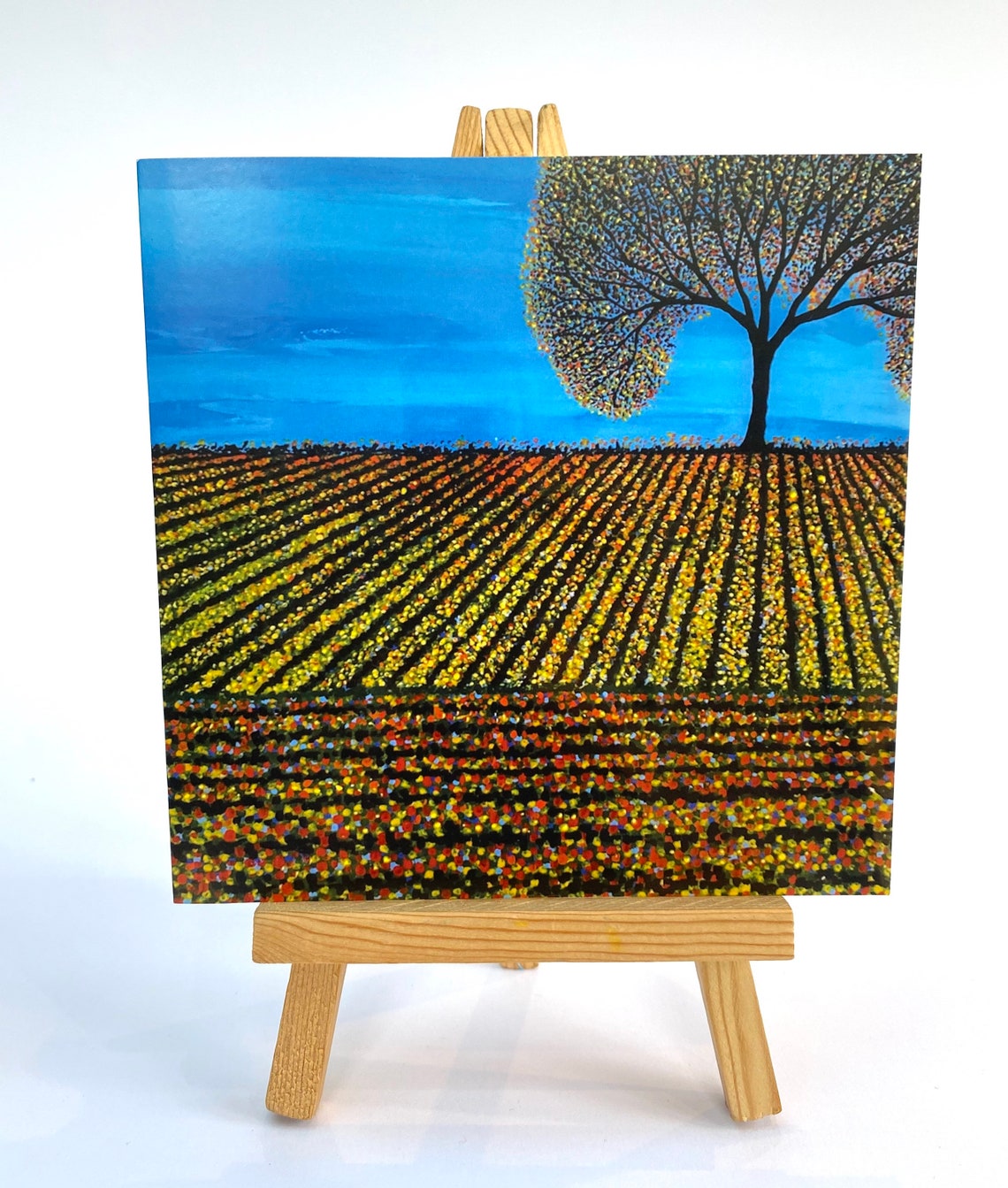 Landscape Blank Greeting Card Art Card Silhouette Tree Etsy