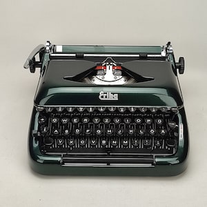 ¡Edición especial! Máquina de escribir alemana ERİKA 10, portátil, antigua máquina de escribir vintage con estuche, regalo para el Día de la Mujer, maestra, escritora