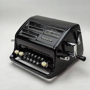 Black FACİT Working Calculator, Antique Vintage Retro Calculator/ facit C1-13 tk ntk, ne, ca1-13