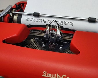 BLACK FRİDAY*!!, Smith Corona Máquina de escribir de trabajo con estuche, Cyber Monday, Máquina de escribir antigua Noel, Regalo de Navidad, Regalo de Año Nuevo para ella