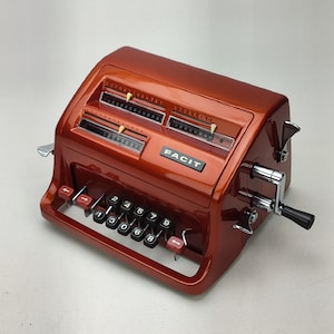 Swedish FACİT C1-13 Working Mechanical Calculator, Antique, Vintage Mechanical Calculator, gift for her, him,