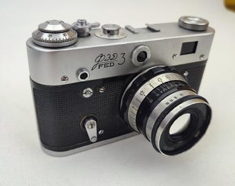 Vintage FED 3 Camera – USSR 1960s – Industar-61 53mm f/2.8 Lens, Fully Camera Working, Excellent Condition Camera, USSR Old Vintage Camera