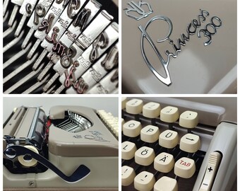 Black Friday Sale*! Cursive! Handwriting Princess 300 Working Typewriter, İtalic font, Portable typewriter, Christmas Gift, cyber Monday