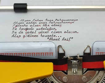 Cursive*! Adler Tippa Working Typewriter,İtalic font, Writer poet gift,  Portable, Vintage, Retro typewriter, manuel machine, mom days