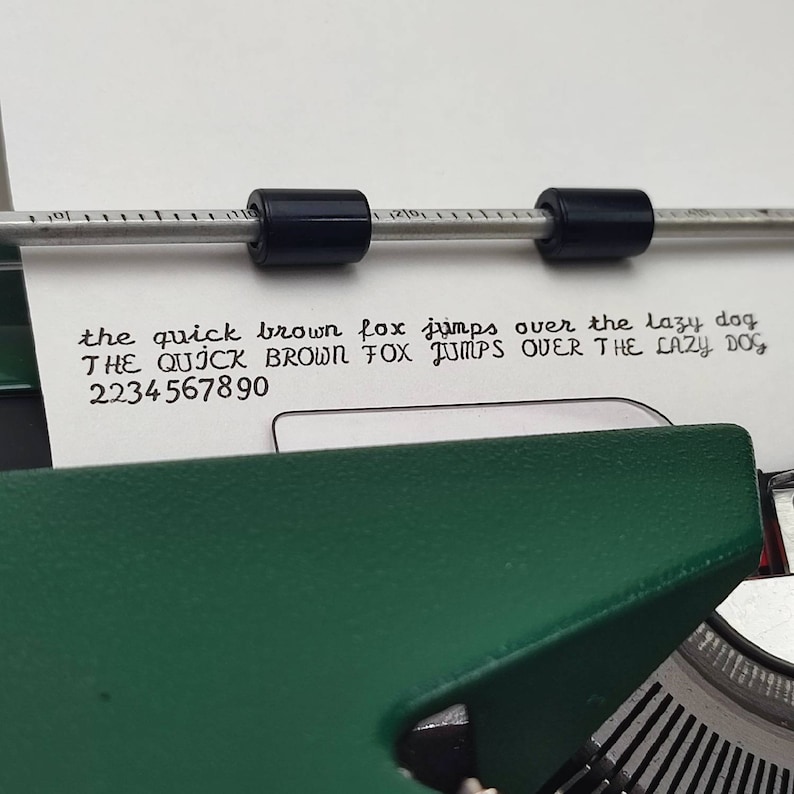 Cursive / Script Olympia Working Typewriter, Portable, Vintage typewriter with case birthday gift, New Years gifts for her, İtalic typefont image 1