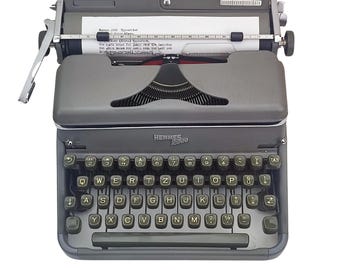 Hermes 2000 Working Vintage Typewriter, Switzerland Portable Typewriter, Manual typewriter, İconic Antique Typewriter, Gift for Birthday,