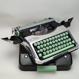 Polished Hermes Baby Working Typewriter, Antique Portable typewriter Chrome Typewriter Working, Birthday Gift for her