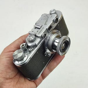 Cámara analógica Zorki 1 en funcionamiento, cámara rusa Zorki similar a la cámara Leica, cámara coleccionable con lente de 50 mm, regalo retro para cumpleaños