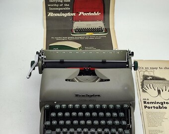 1940 Remington Remette Portable Manual Typewriter With Case - Etsy