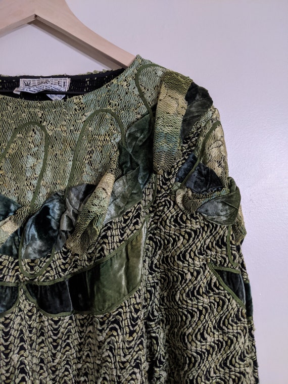 80s Designer Mixed Media / Patchwork Sweater (Carr