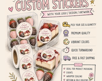 Custom Packaging Seal Stickers for Boxes, Bags and Wrappers