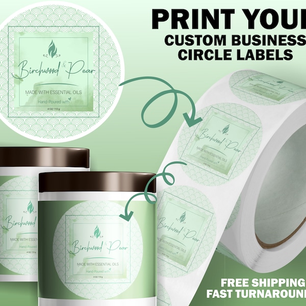 Personalized Labels Stickers to label your products and packaging with your logo.