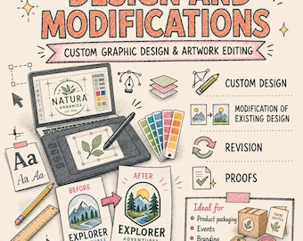 Custom Logo Design: Brand Label, Graphic Design (Digital File)
