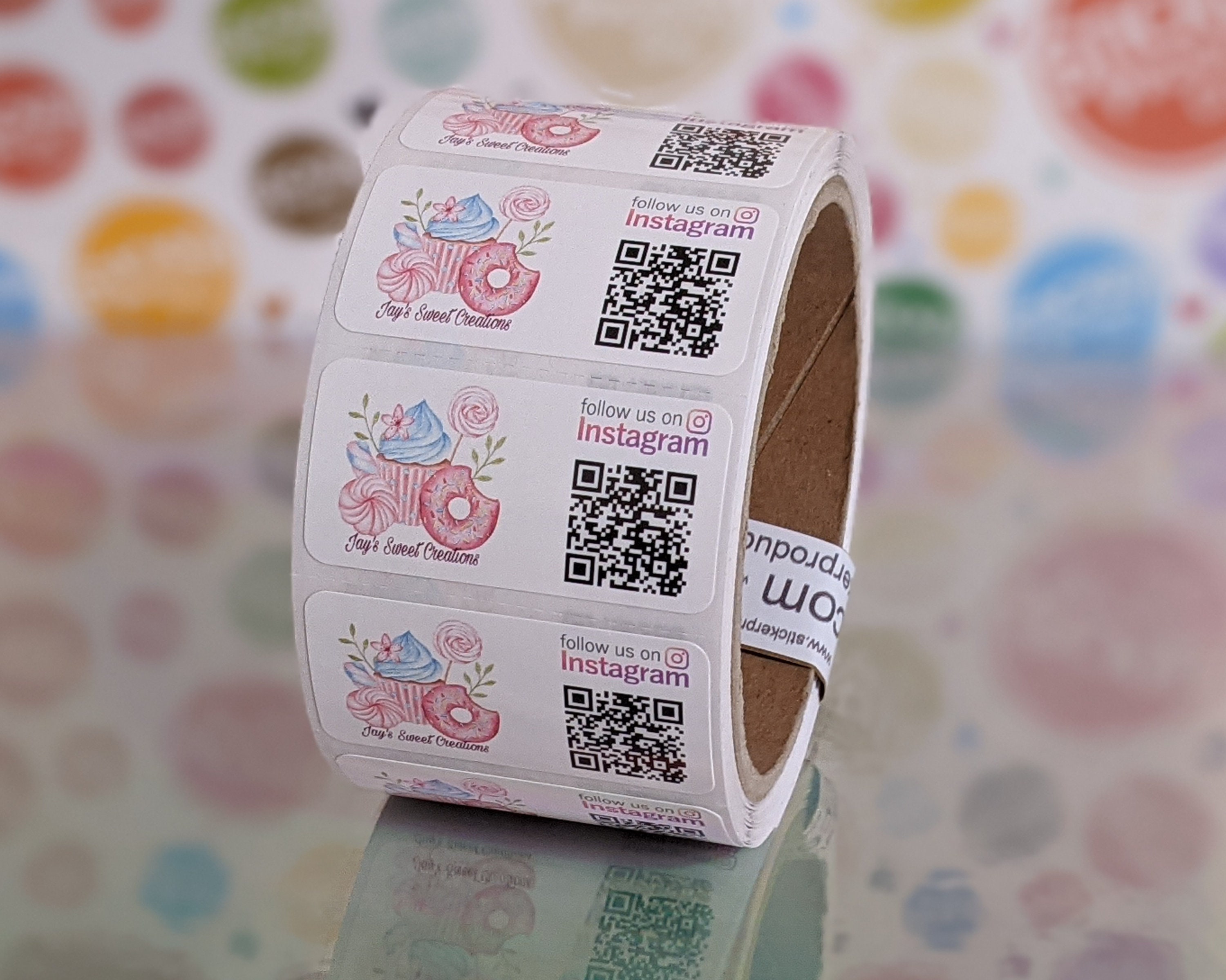 Qr Code Follow Label Custom QR Code Social Media Stickers: Follow Us Labels (2x1 Inches) - Etsy