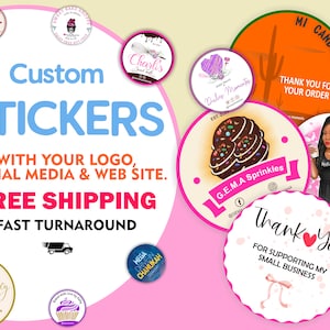 Custom Logo Roll Labels: Circle Stickers, Bakery Packaging
