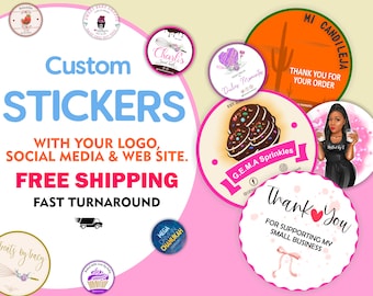 Custom Logo Roll Labels: Circle Stickers, Bakery Packaging