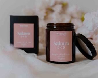 Sakura - Natural scented candle - 25H