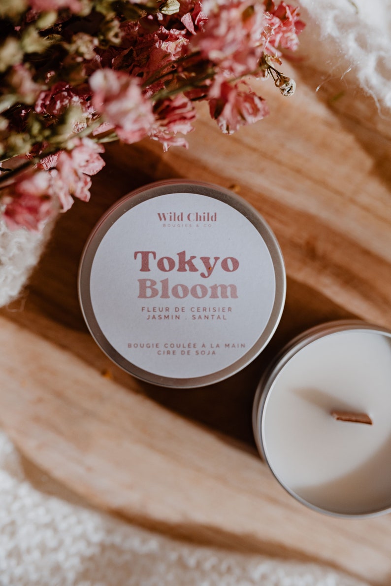 Mini scented candle in aluminum container, several scents to choose from, 100% natural wax, Vegan and cruelty-free, CMR-free scents. image 4