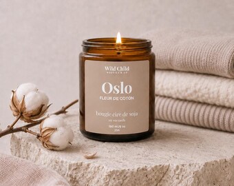 OSLO / Natural Cotton Flower Scented Candle