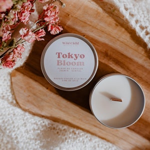 Mini scented candle in aluminum container, several scents to choose from, 100% natural wax, Vegan and cruelty-free, CMR-free scents. image 3