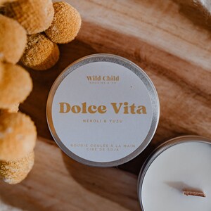 Mini scented candle in aluminum container, several scents to choose from, 100% natural wax, Vegan and cruelty-free, CMR-free scents. image 8