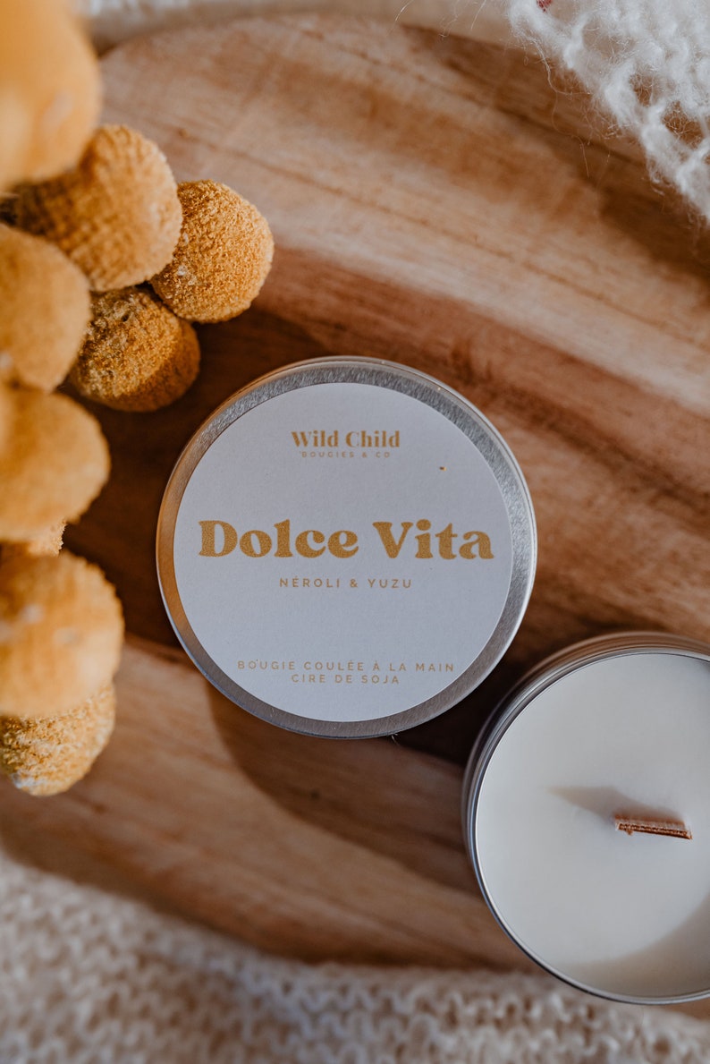 Mini scented candle in aluminum container, several scents to choose from, 100% natural wax, Vegan and cruelty-free, CMR-free scents. image 8
