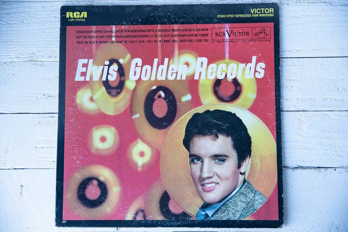 Vintage Vinyl Elvis Presley Elvis Golden Records Etsy