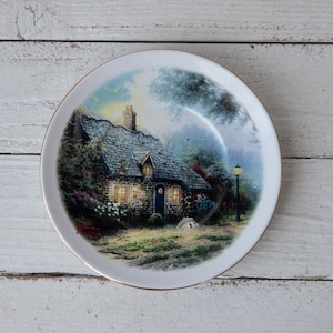 Thomas Kinkade Moonlight Cottage Plate