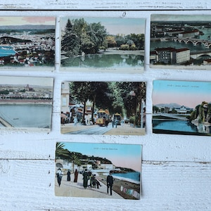 vintage Cartes postales européennes Lot of Seven