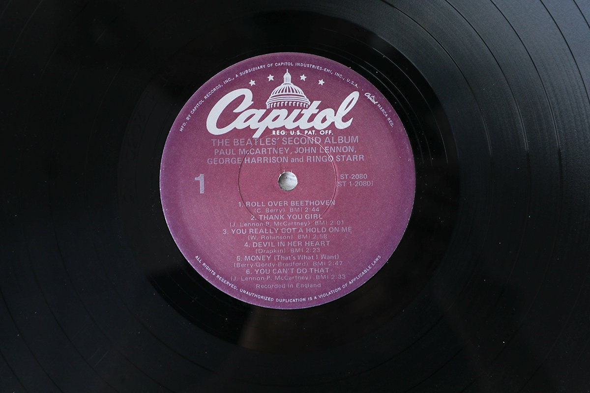 THE BEATLES Second Album Vinyl Purple Label Capitol Records