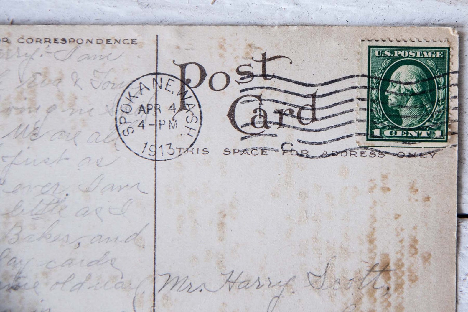 Washington One Cent Stamp on Postcard Etsy