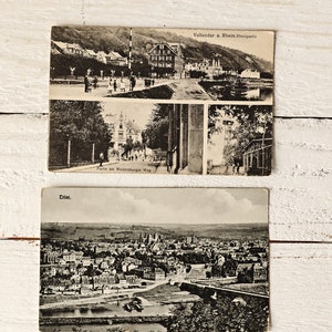 cartes postales de voyage vintage noir et blanc Europe
