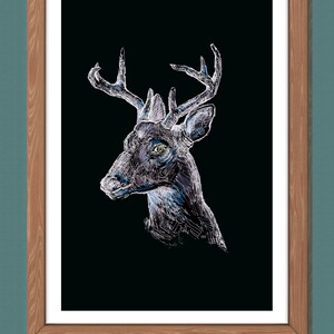 Animals, Printable Art, Deer Head, Wall Decor, Large Wall Art, Bedroom ...