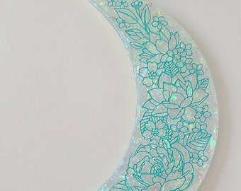 Cresent Moon Wall Hanging, Window Hanging, Moon Decor