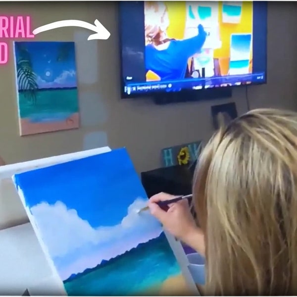 DIGITAL DOWNLOAD- Team Building Paint Party Party Video Tutorial, Template, And Supply List!