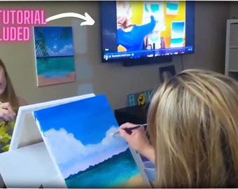 DIGITAL DOWNLOAD- Team Building Paint Party Party Video Tutorial, Template, And Supply List!