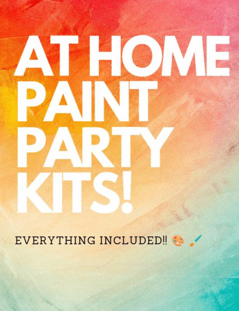 DIY Sip and Paint Party Kits Complete With ALL Supplies Etsy