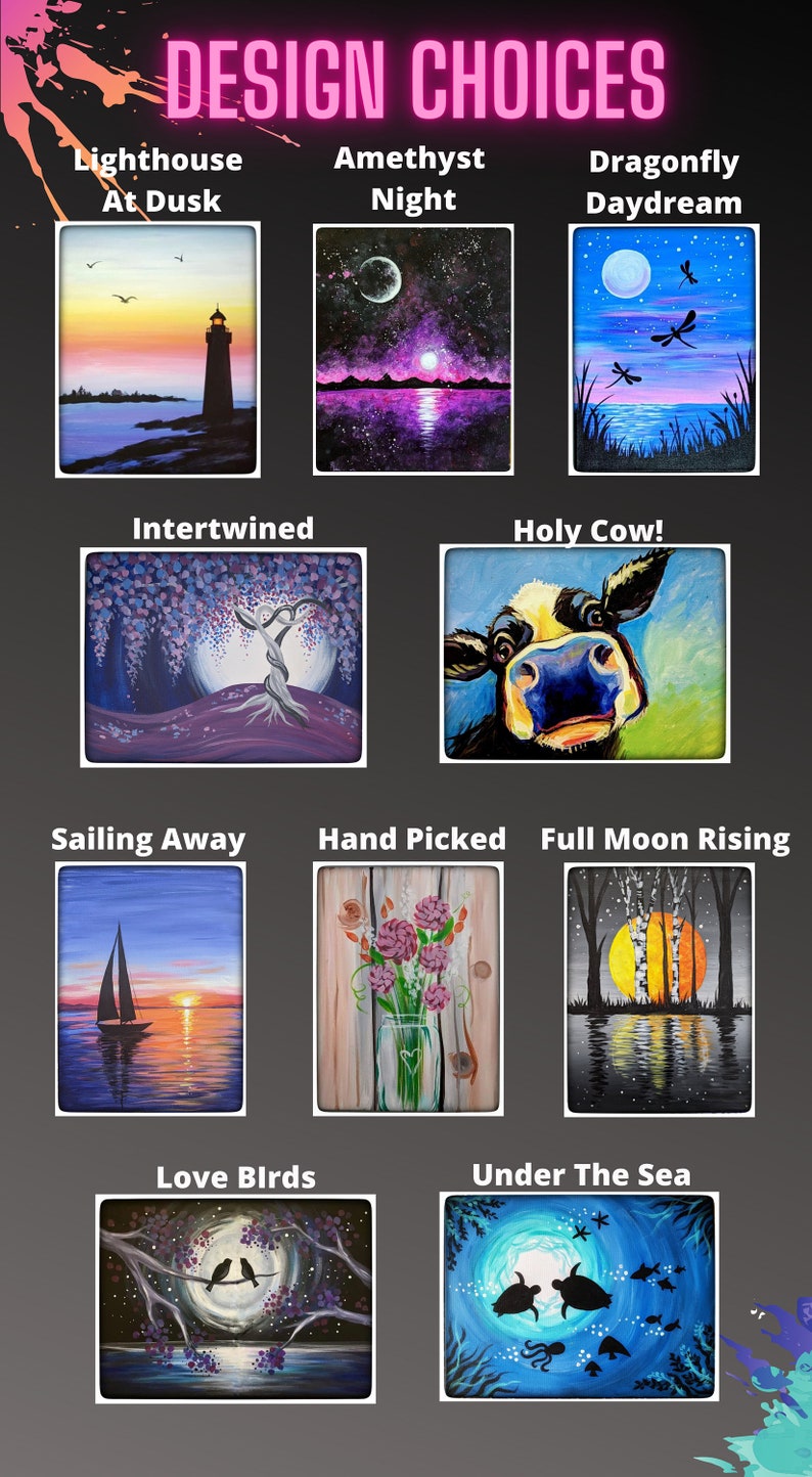 Paint Party In A Box! Complete with ALL supplies- EASEL included! Free shipping image 7