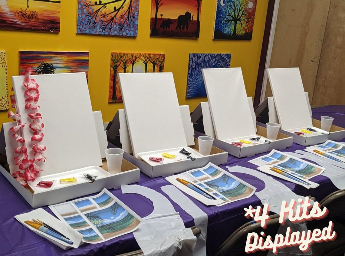 Paint and Sip Kit Complete With ALL Supplies and EASEL - Etsy