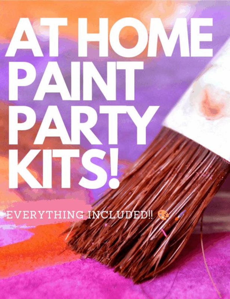 DIY Sip and Paint Party Kits Complete With ALL Supplies Etsy