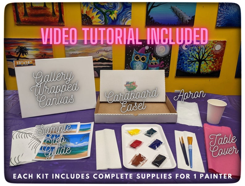 Paint Party Pack for 6 With Video Tutorial image 4