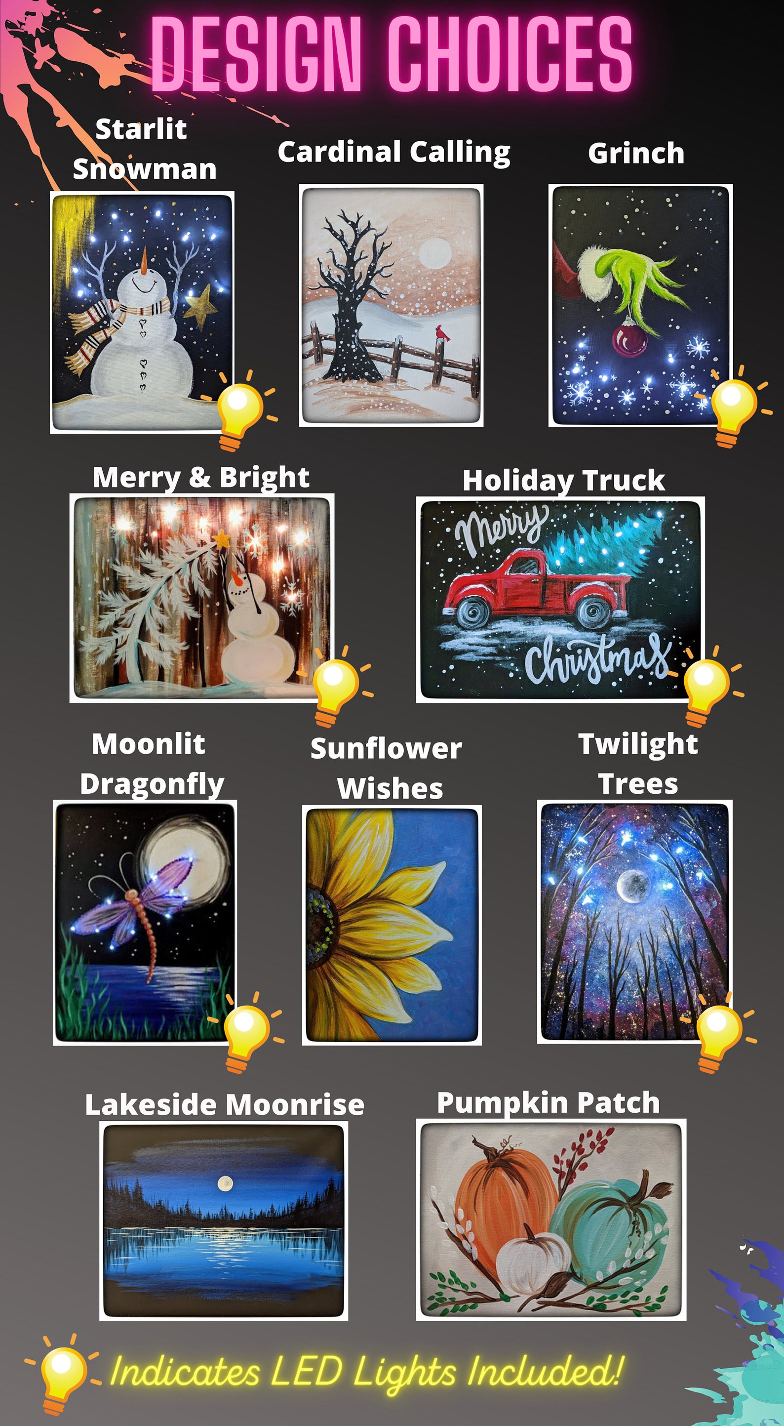 Paint and Sip Kit Complete With ALL Supplies and EASEL Etsy