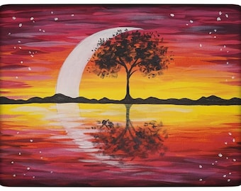 Mother's Day gift! Moonlit Paradise Painting Kit, with Online Tutorial