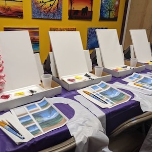 DIY Children&#39;s Birthday Painting Party! With video tutorial and all supplies included!