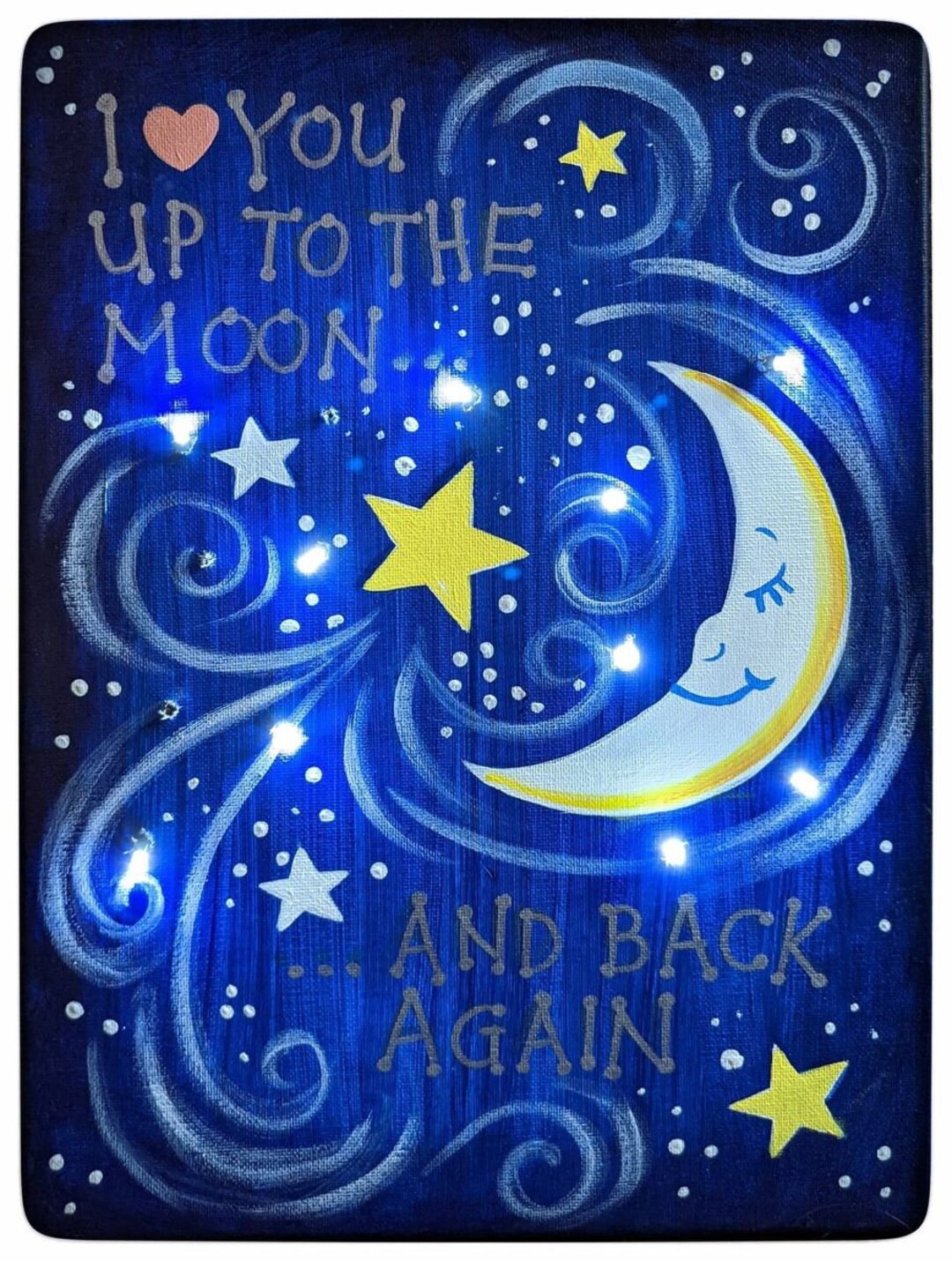I Love You to the Moon and Back Painting Kits With LED LIGHTS and ...