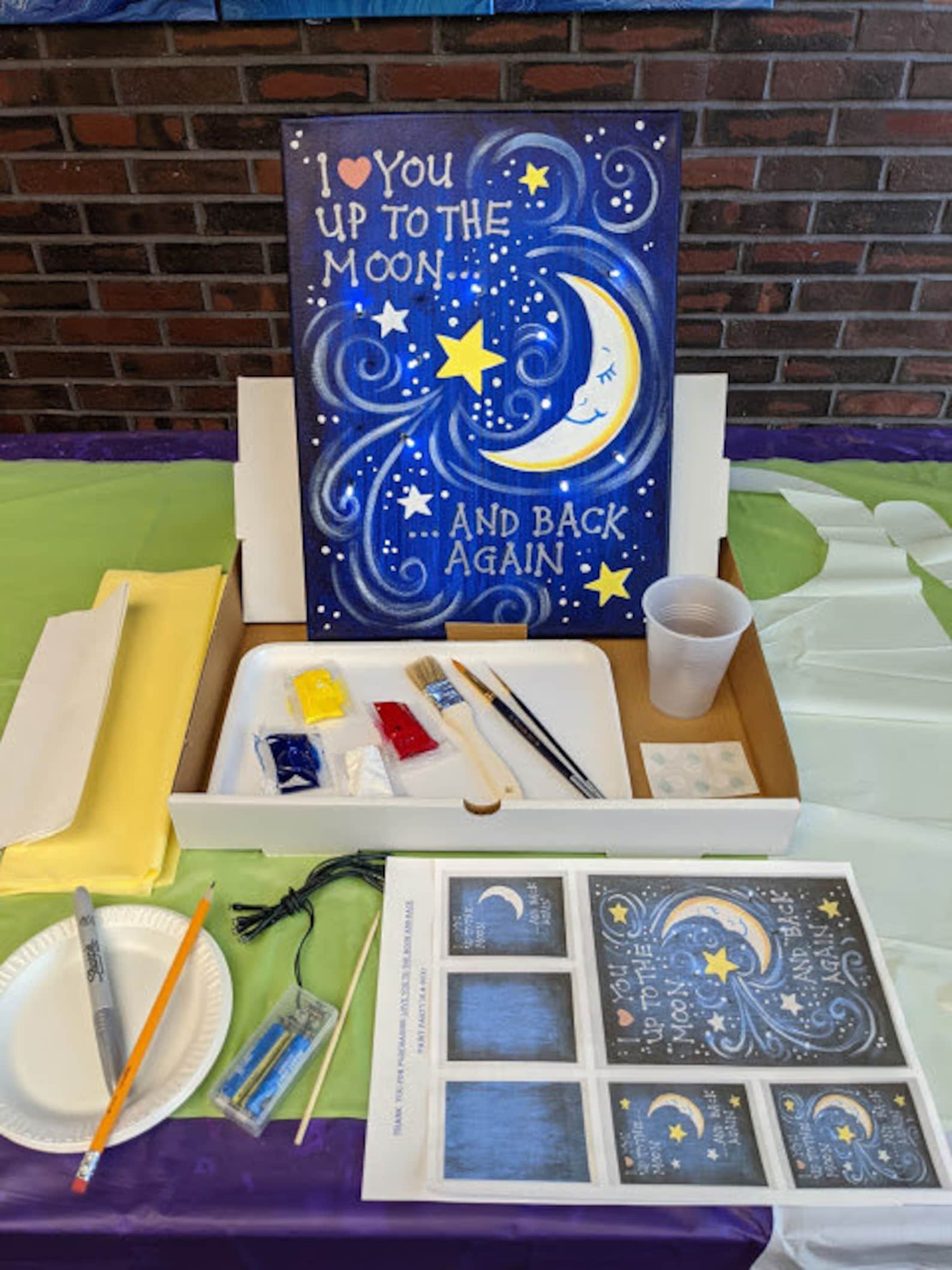 Kids Party Painting Kit With Video Tutorial and All Supplies Etsy