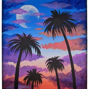 Peaceful Palms Painting Kit, with Online Tutorial