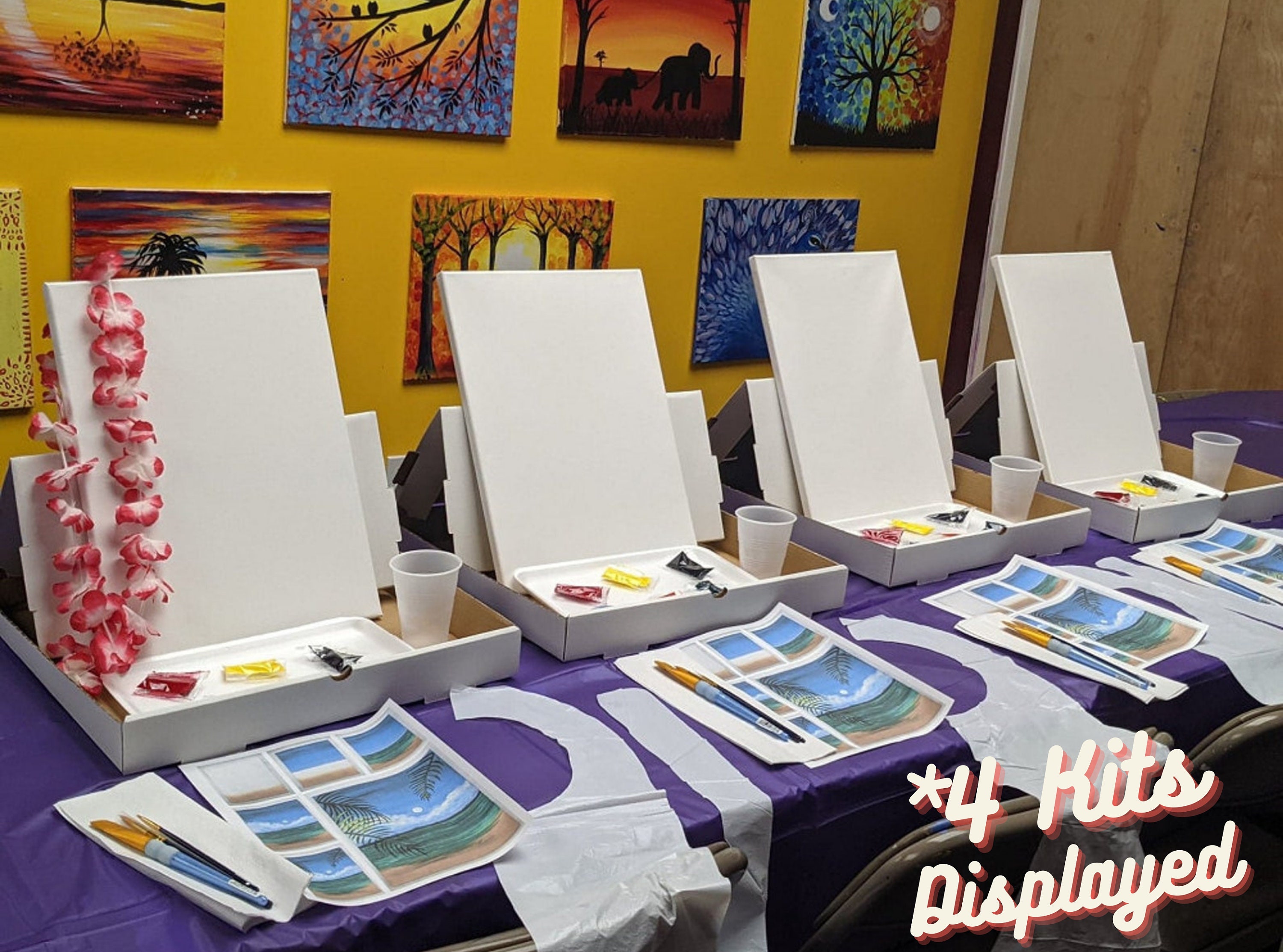 Paint and Sip Kits at Home & Video Lesson, Paint Party