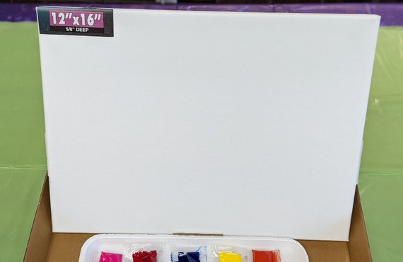 Paint and Sip Kit Complete With ALL Supplies and EASEL Included 