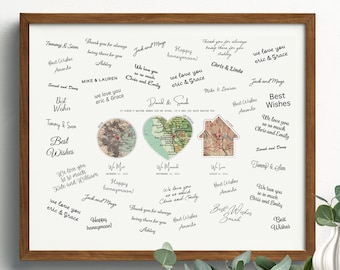 Custom Wedding Guestbook | Personalized Our Story Map | Unique Guest Book Alternative | Anniversary, Engagement & Travel Keepsake Gift